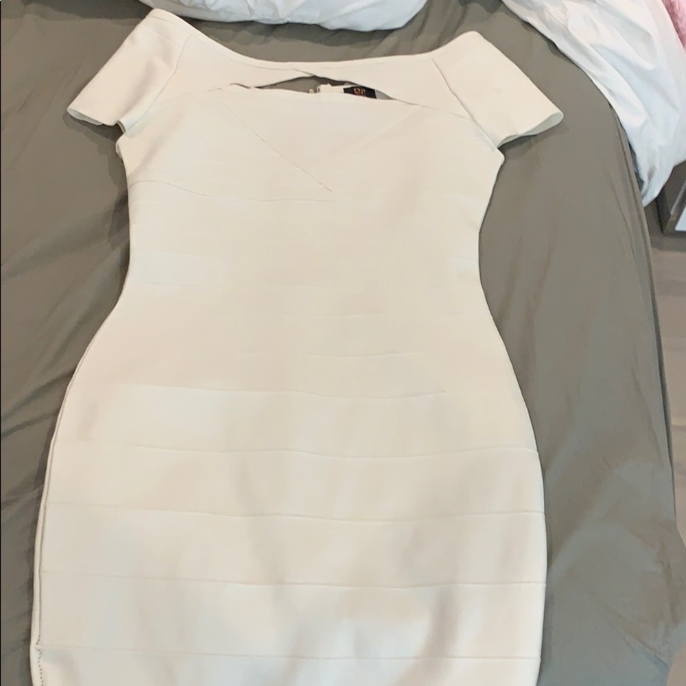 White bandage dress